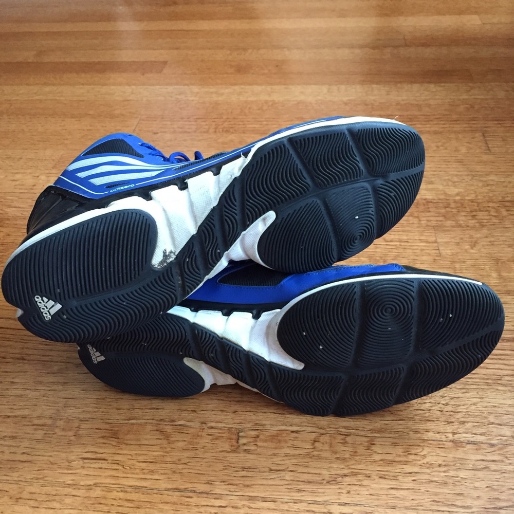 Black & Royal Adizero Basketball Sneakers